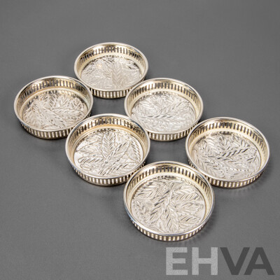 Set of 6 Silverplate Coasters