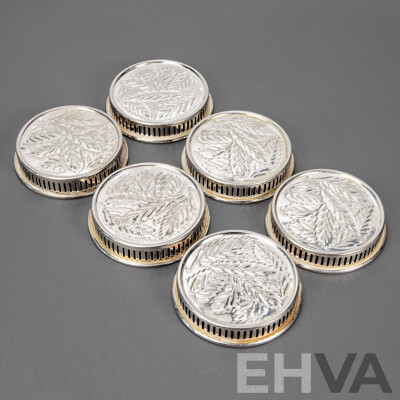 Set of 6 Silverplate Coasters