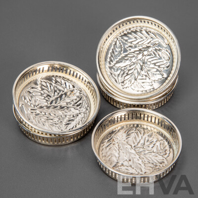 Set of 6 Silverplate Coasters