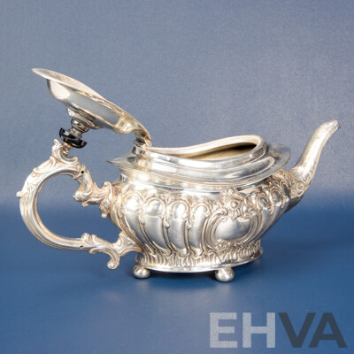 Antique James Dixon Silver-plated Teapot