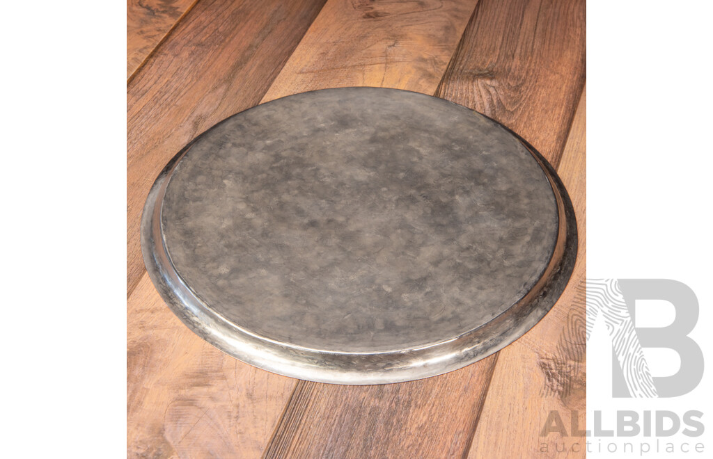 Hand Wrought Sterling Silver (925) Round Tray