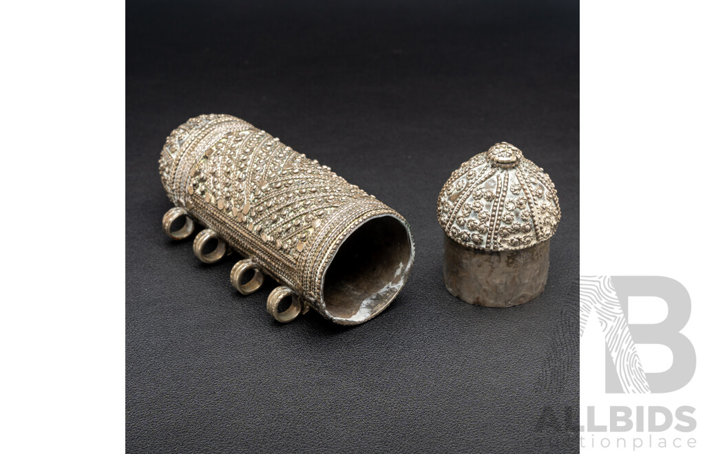 Saudi or Yemeni Silver Qur'an Holder (Hirz Amulet)