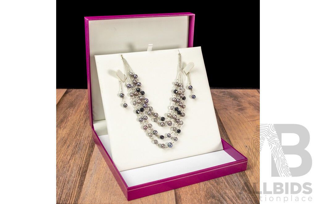 Zamels Sterling Silver and Pearl Jewellery Set