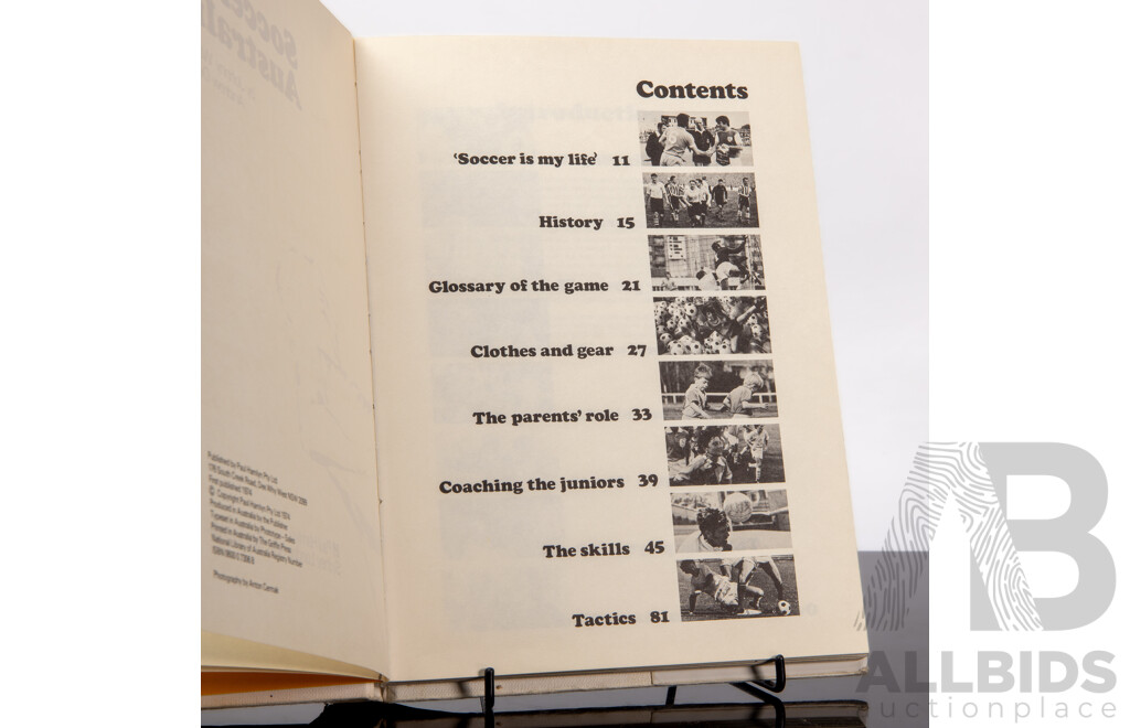 Signed Johnny Warren 'Soccer in Australia' 1974