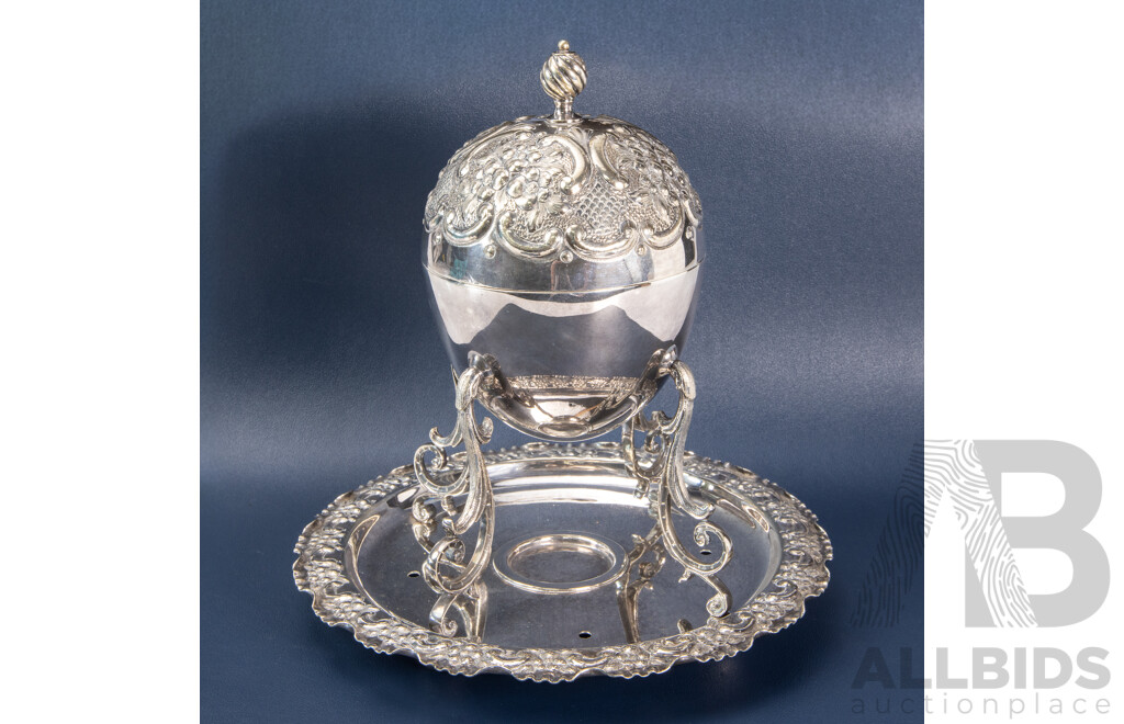 William Hutton and Sons Silver Plated Egg Coddler 1902