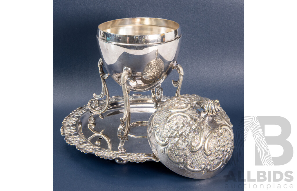 William Hutton and Sons Silver Plated Egg Coddler 1902
