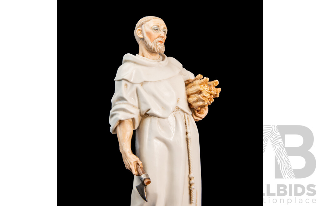 Two Algora (Spain) Porcelain Figures of Monks