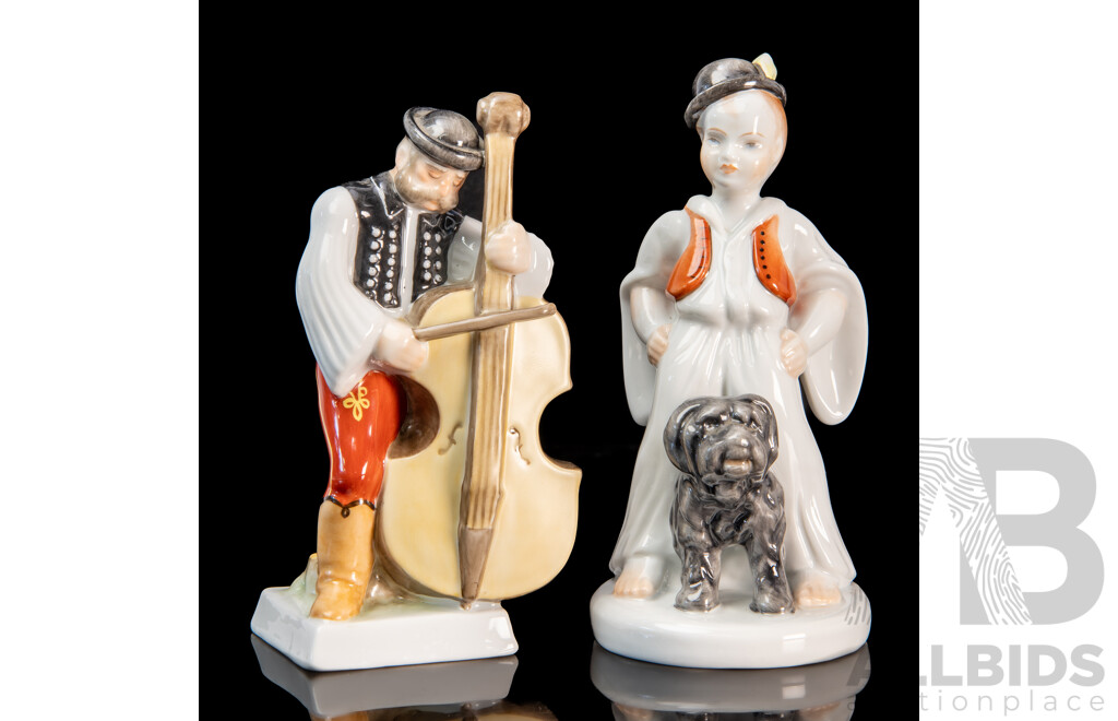 Two Herend (Hungary) Porcelain Figurines