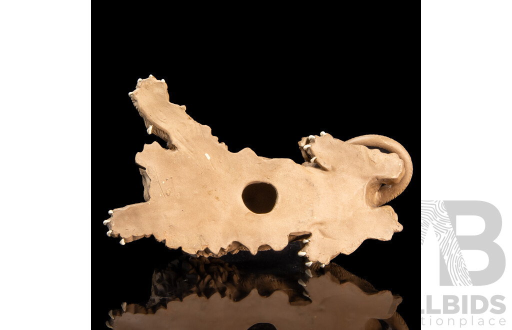 Chinese Shiwan Pottery Figure of a Lion