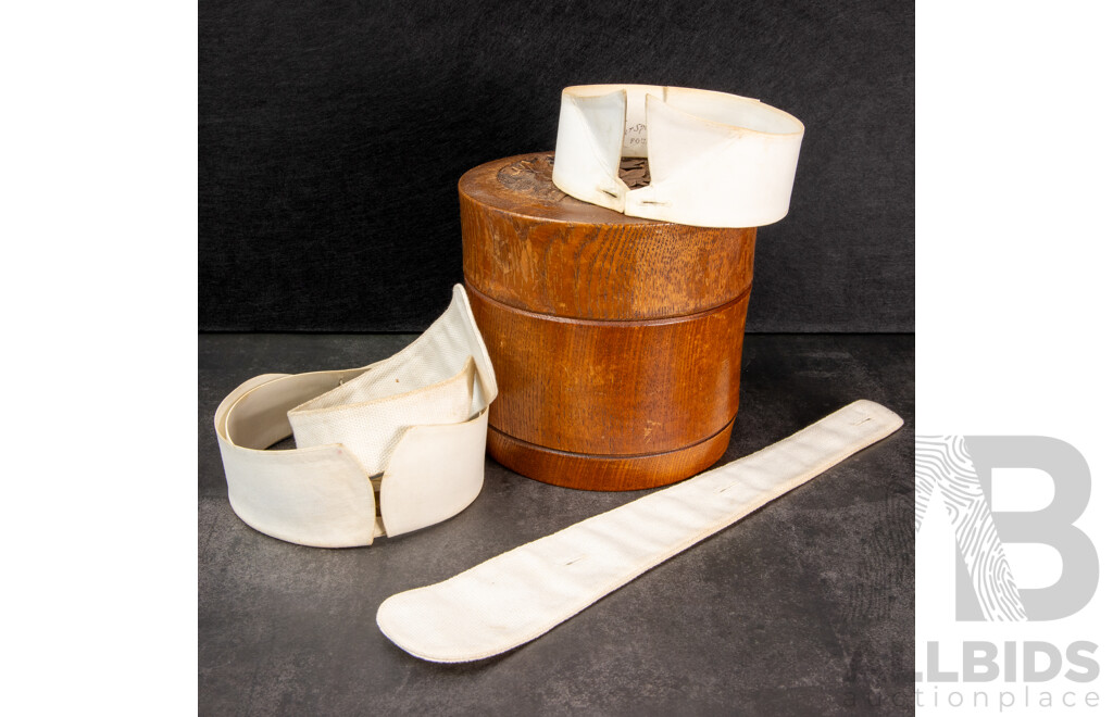 Late 19th Century Japanese Fruitwood Collar Box with Collars