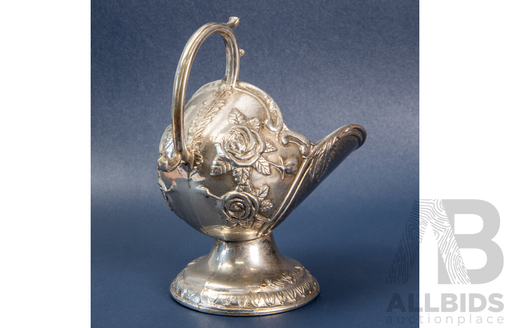Vintage Silver Plate Sugar Scuttle