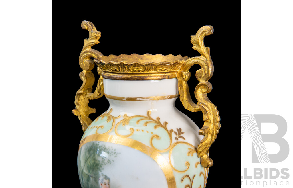 19th Century Sèvres Ormolu-Mounted Porcelain Urn