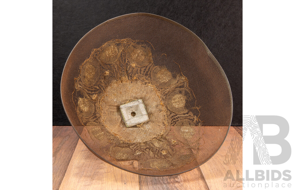 Antique Large Porcelain Half Doll with Mesh Food Cover – Madame Pompadour