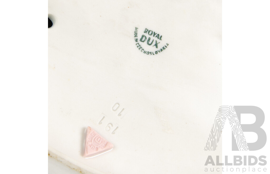 Large Royal Dux (Czechoslovakia) Porcelain Figure of a Courting Couple