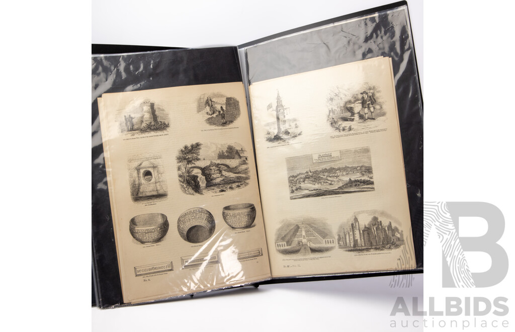 Collection of 60 Woodcut Engravings, Charles Knight Volumes, C 1850s