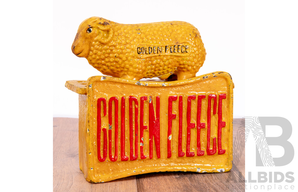 Cast Iron Golden Fleece Money Box, Sydney c.1950