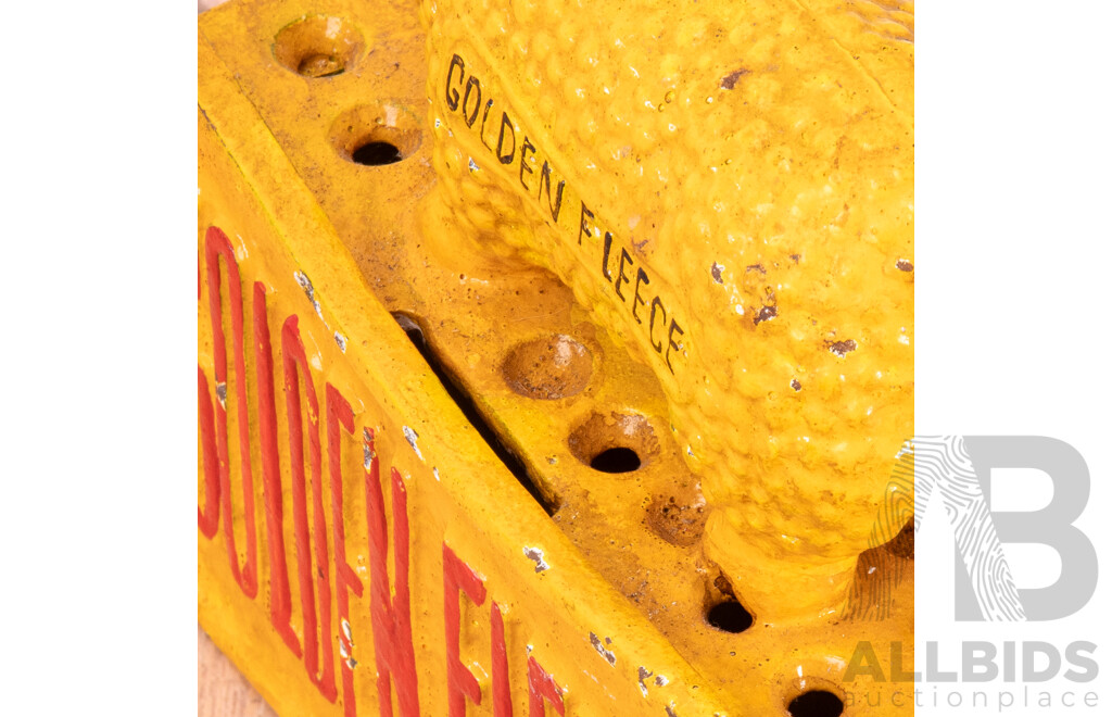 Cast Iron Golden Fleece Money Box, Sydney c.1950