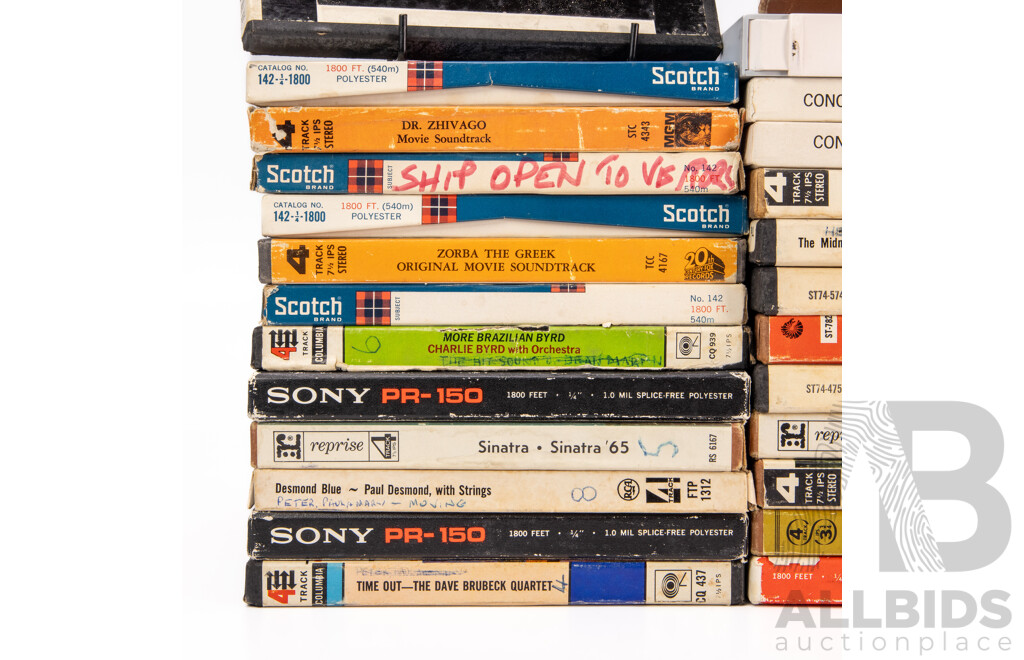 Large Collection of Vintage Magnetic Recording Tapes