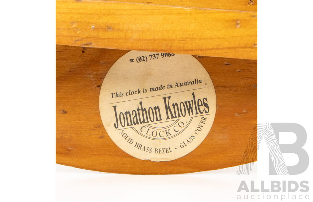 Vintage Jonathan Knowles (Sydney) Wall Clock, 35 cm Diameter