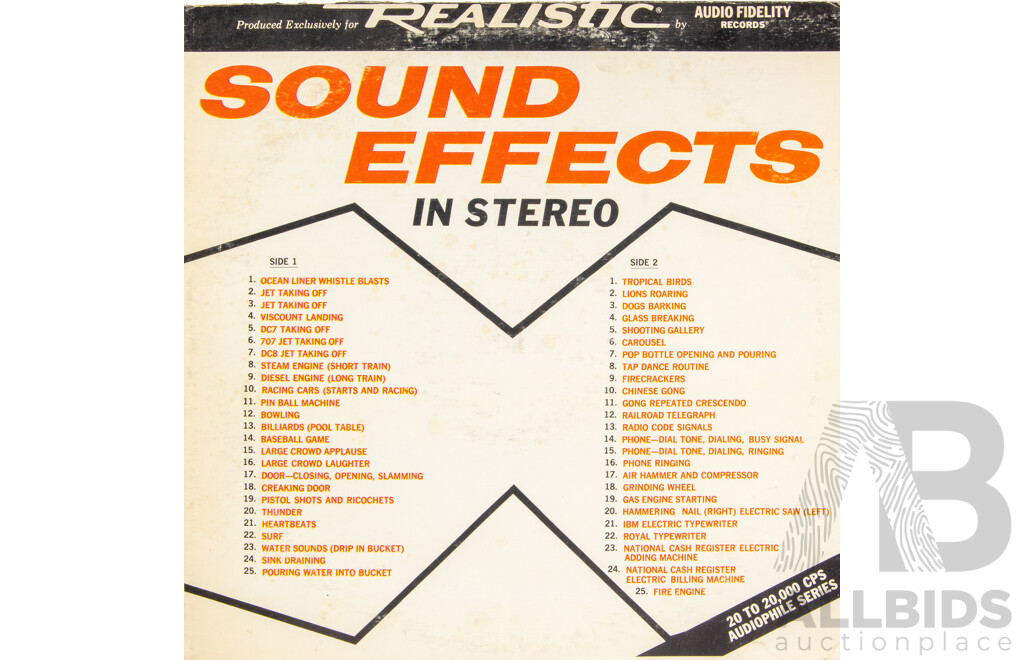 Set of Six Vintage Sound Effects LP Records