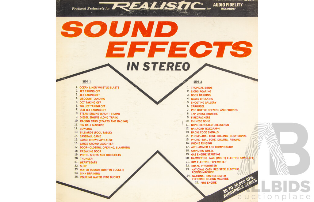 Set of Six Vintage Sound Effects LP Records