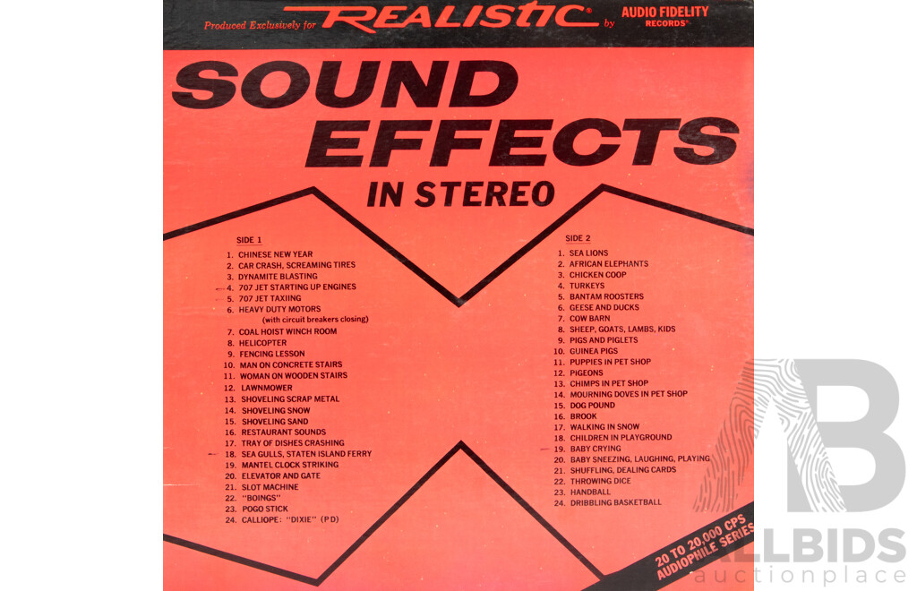 Set of Six Vintage Sound Effects LP Records