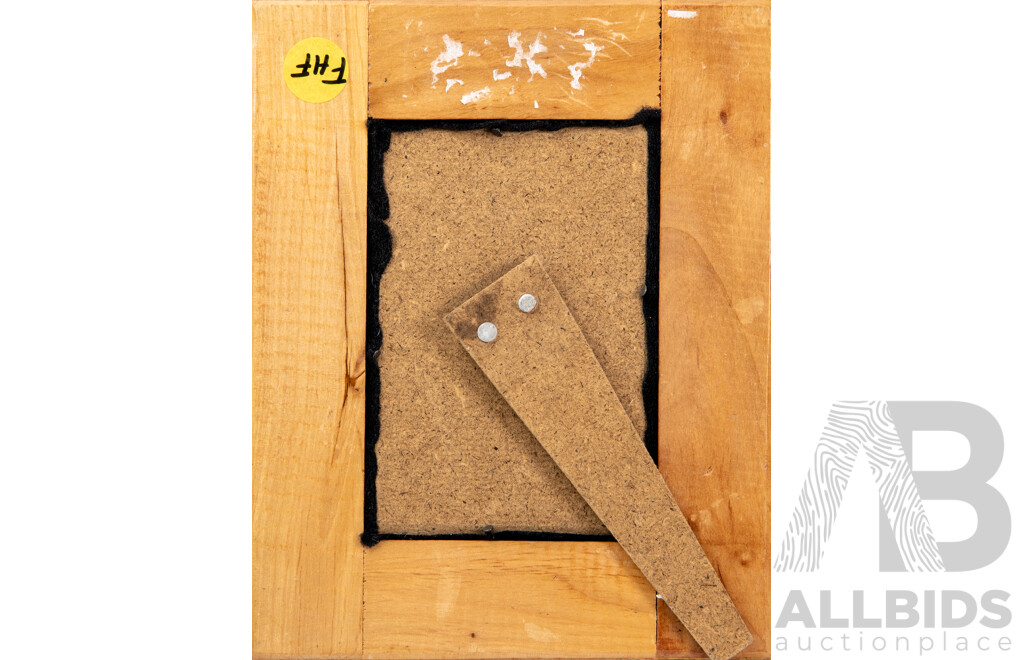 Antique Indo-Persian Mughal Art Gouache Painting with Calligraphy