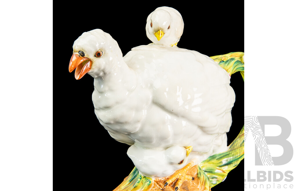 Rare Moore Brothers ‘Quail and Chick’ Teapot, C.1870