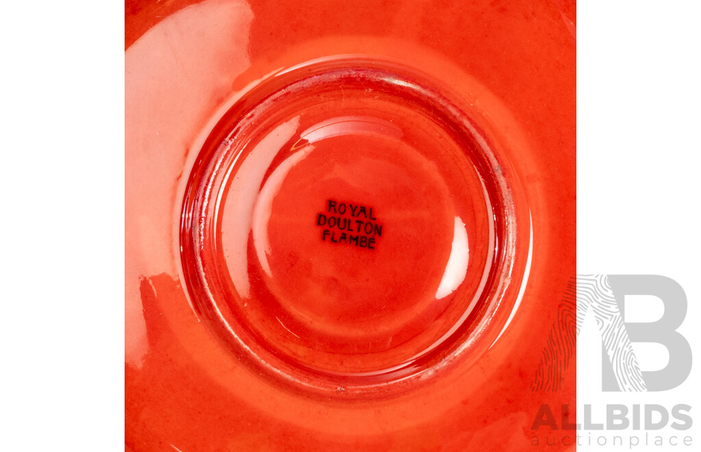 Vintage Royal Doulton Flambe Ware Demitasse Cup and Saucer