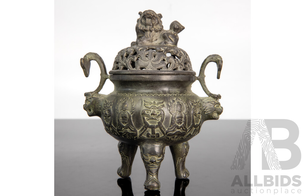 Chinese Bronze Tripod Censer in the Xuande Style