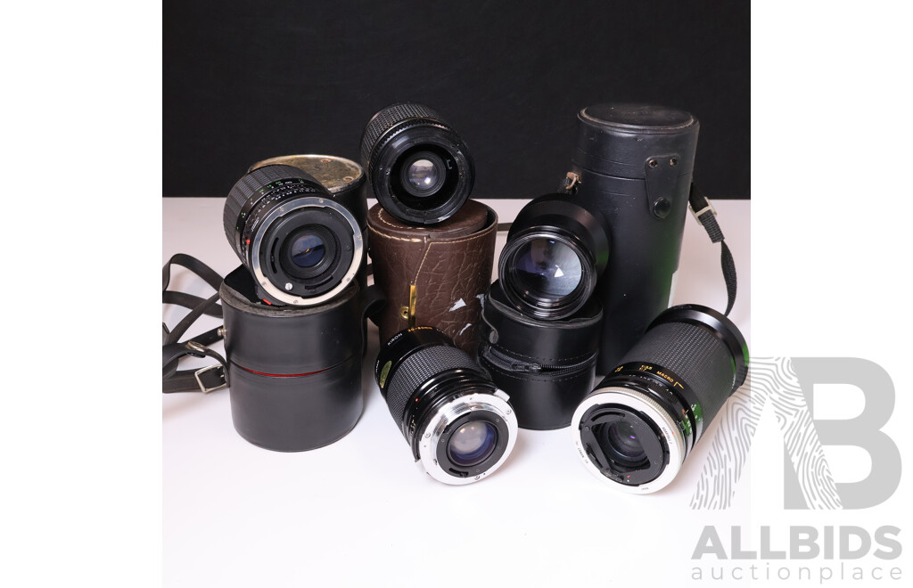 Collection of Vintage Zoom and Telephoto Lenses