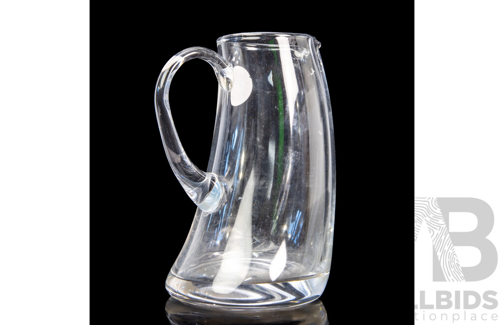 Unusual Handmade Polish Glass Jug