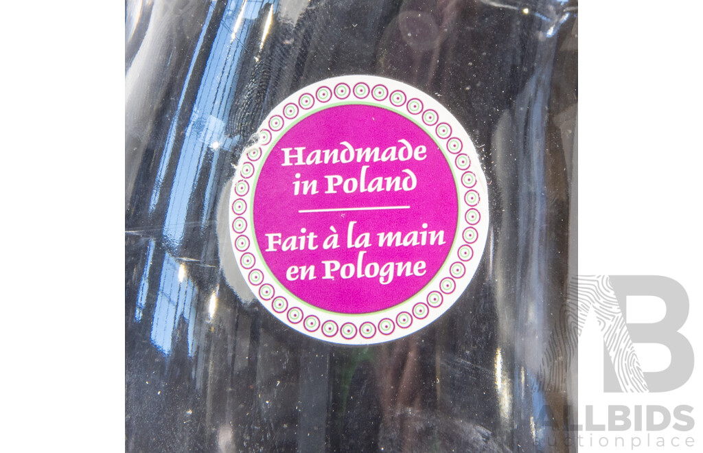 Unusual Handmade Polish Glass Jug