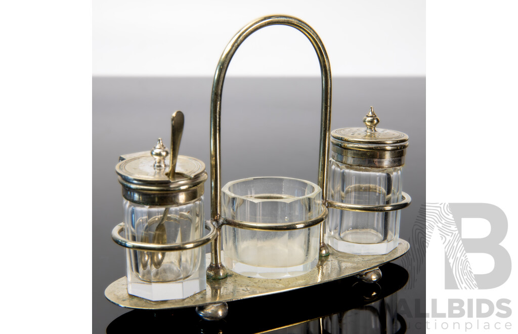 Antique Maxfield & Sons A1 Silver Plate Cruet Set