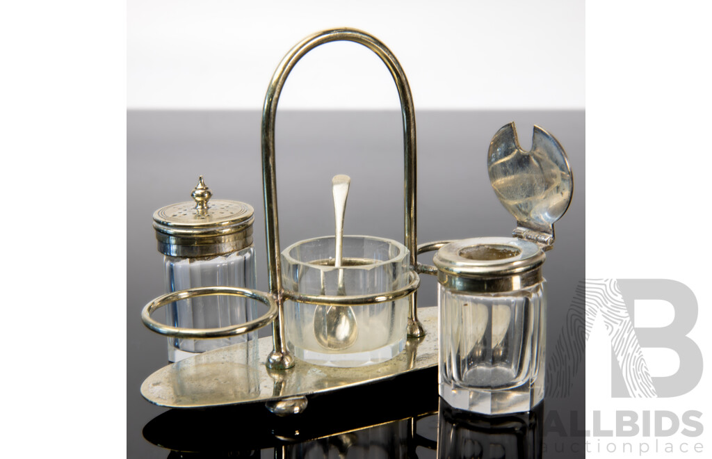 Antique Maxfield & Sons A1 Silver Plate Cruet Set