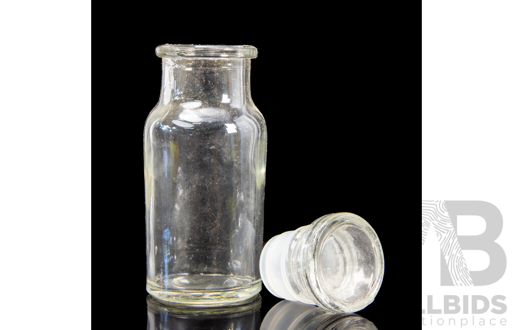 Set of 12 Vintage Glass Apothecary or Spice Jars