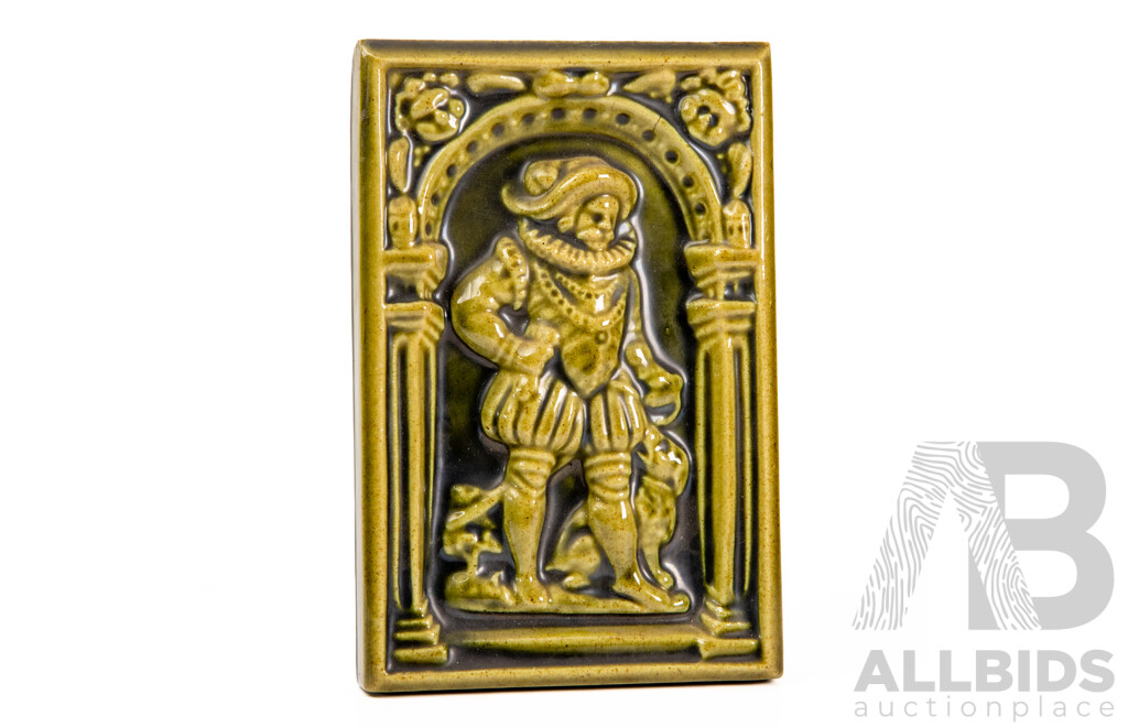 Vintage Communist Era GDR Velten Ceramic Oven Tile