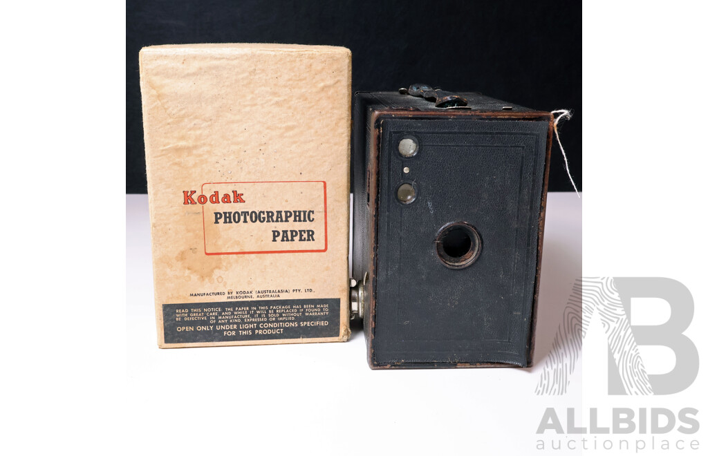 Kodak No. 2A Model C Brownie Camera with Original Boxed Photographic Paper