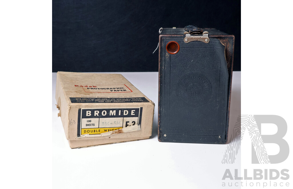 Kodak No. 2A Model C Brownie Camera with Original Boxed Photographic Paper