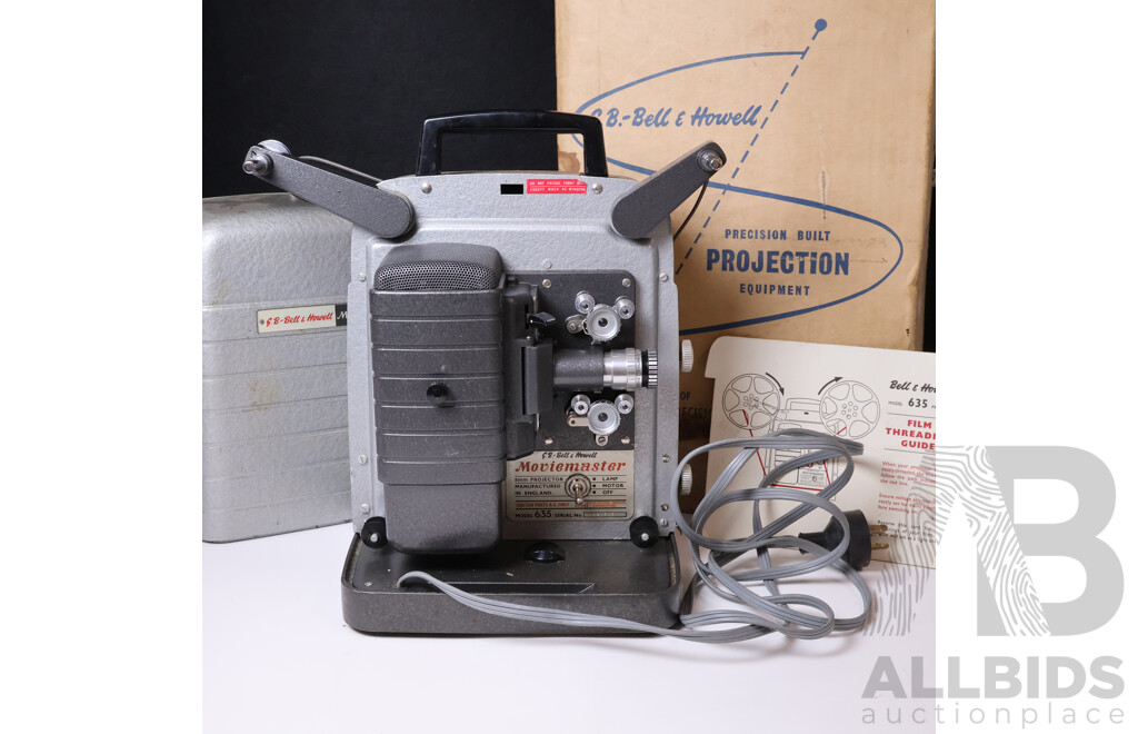 Bell & Howell Model 635 8mm Cine Projector with Original Box
