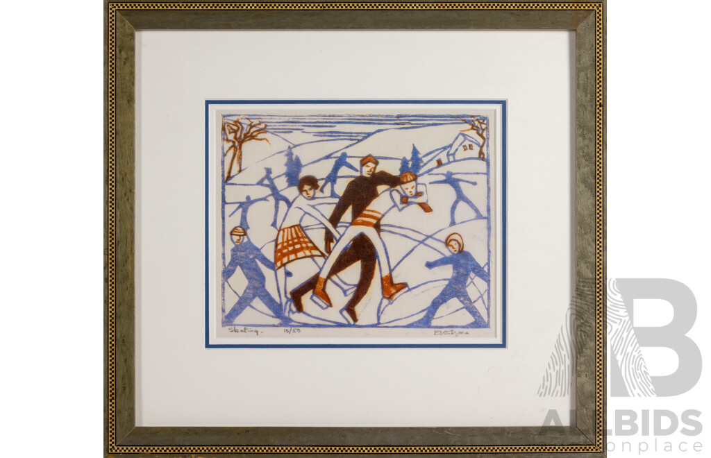 Eveline Syme Skating Archival Quality Fine Art Print