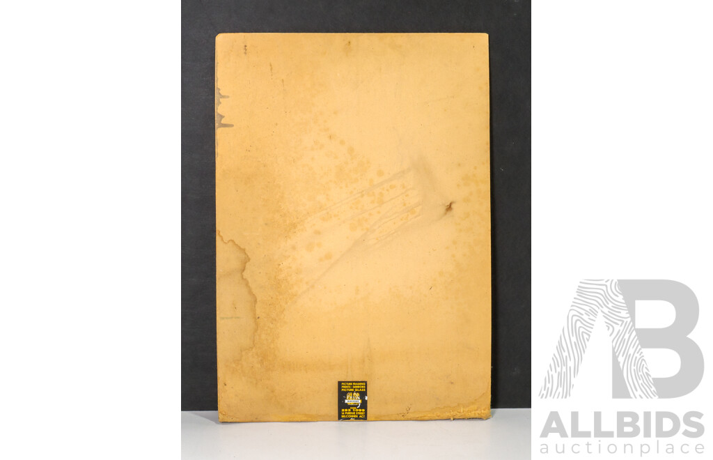 Vintage Ballarat Bitter Advertisement on Board Featuring Bertie the Cellar Man