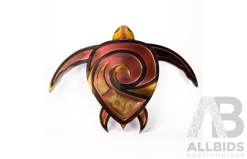 Stunning Copper Turtle Wall Hanging