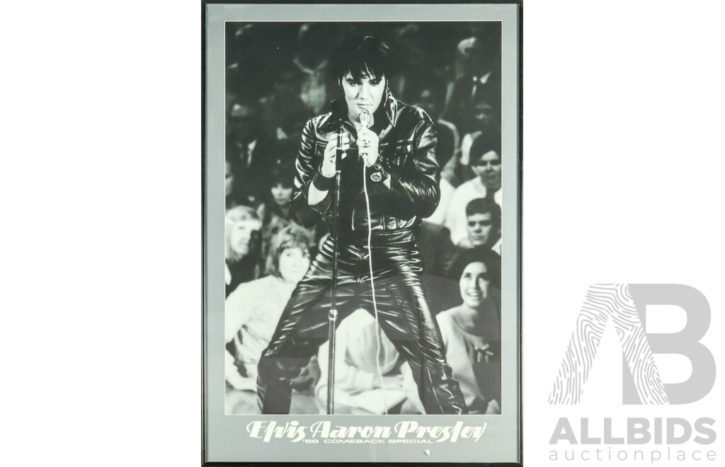 Vintage Framed Elvis Print - 1968 Comeback Special