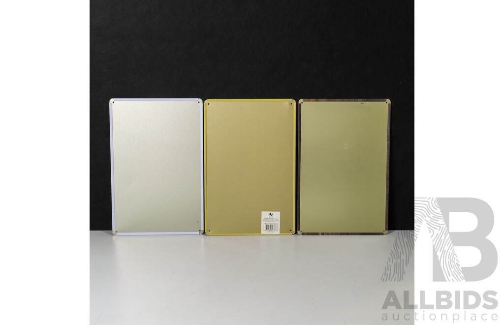 Set of 3 Brand New Elvis Metal Signs