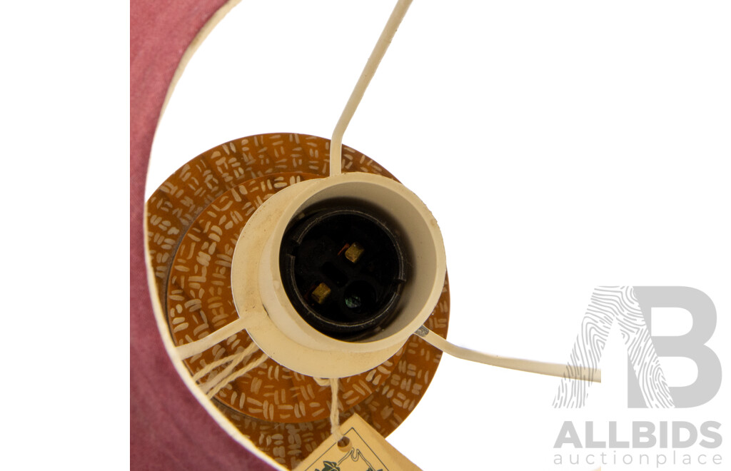 Beautiful Folk Art Lamp with Lampshade by Jane Toohey for Bellissima