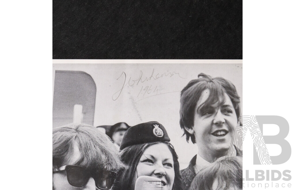 Super Rare Signed John Lennon Photograph