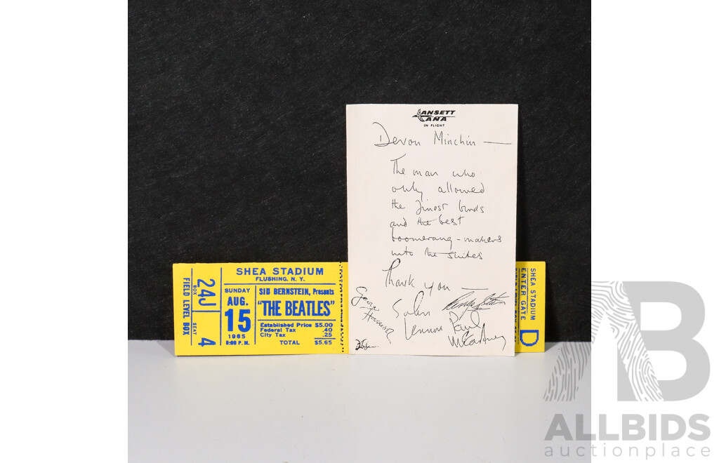 Super Rare Signed John Lennon Photograph