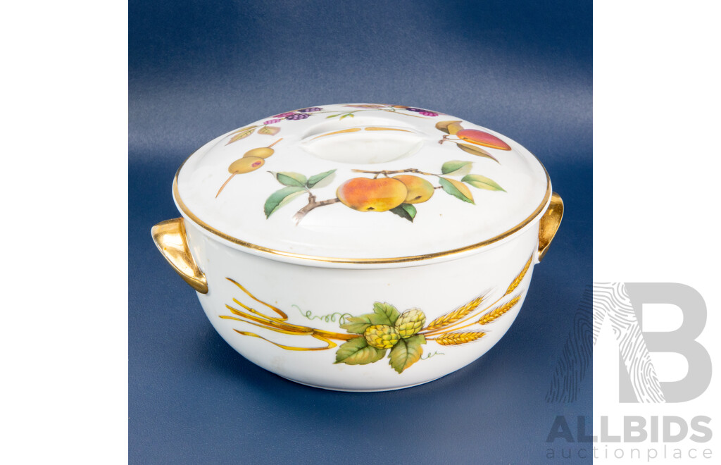 Royal Worcester Evesham Casserole Stew Pot With Lid Shape 23 Size 6