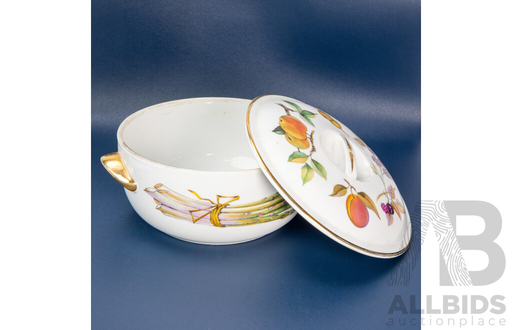 Royal Worcester Evesham Casserole Stew Pot With Lid Shape 23 Size 6